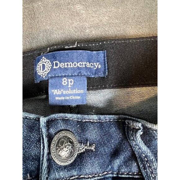 Democracy Jeans Womens 8 P Straight Ab Solution Mid Rise Dark Wash Stretch 28x29 - Picture 2 of 6
